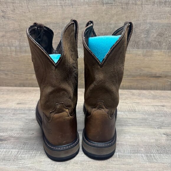 Ariat Groundbreaker Safety Toe Brown Leather Work Boots Men's Size 12 - Picture 5 of 9